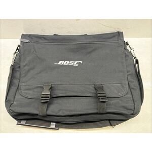 Vintage BOSE Messenger Bag with Multiple Compartments, Black